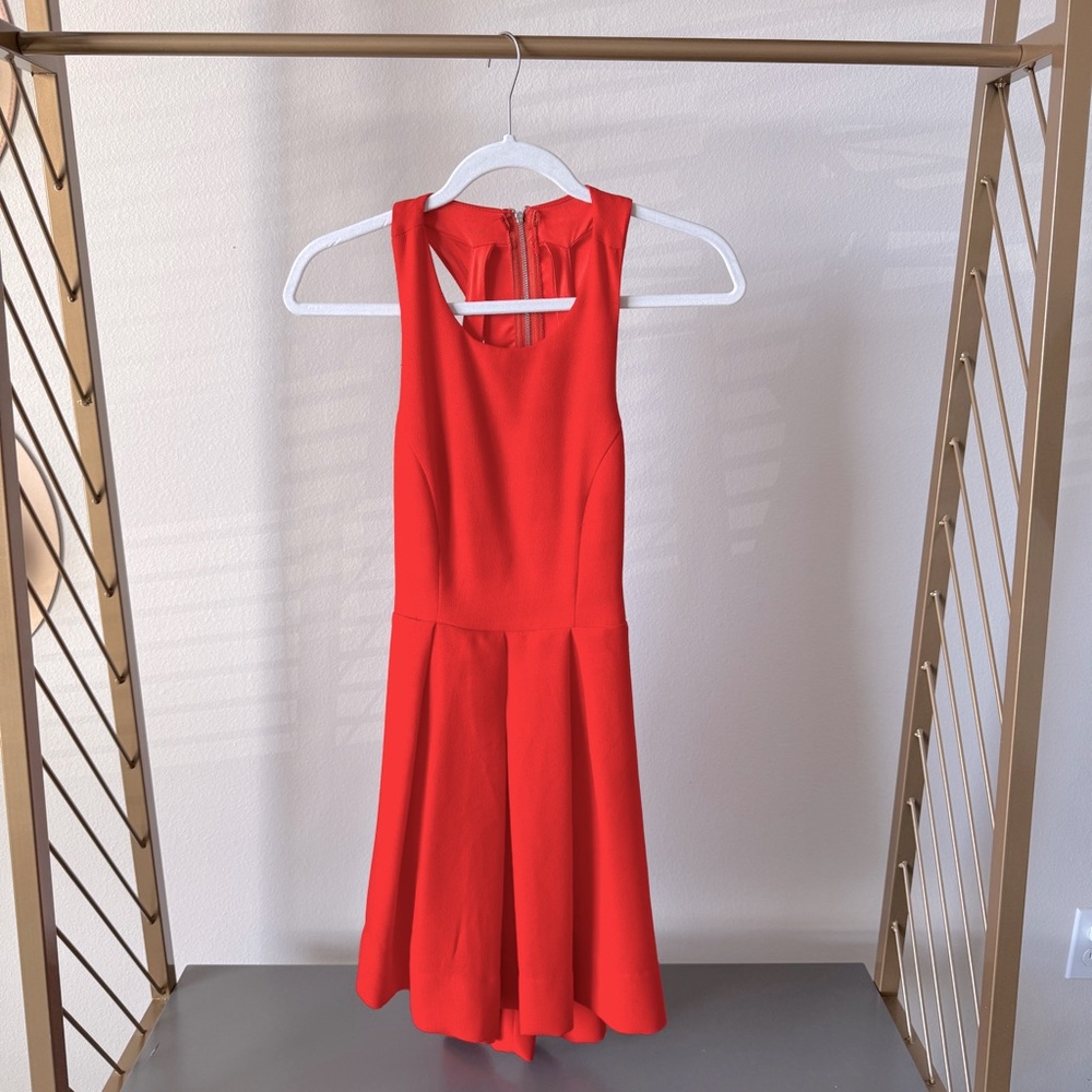 LULU’S Test Drive Red Orange Dress